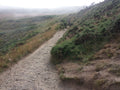 Foggy Day Hike Along an Irish Mountain Trail Stock Photography